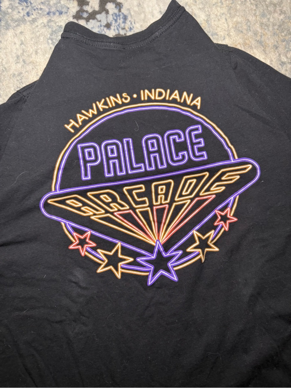 Stranger Things Hawkins Palace Arcade T-Shirt – Size Large